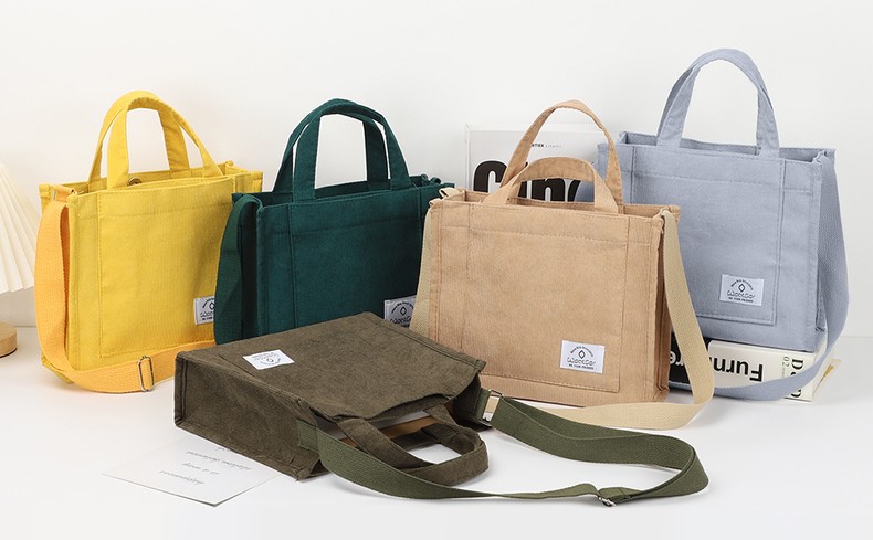 Tote Bag for Women, Corduroy Crossbody Bags Shoulder Handbag