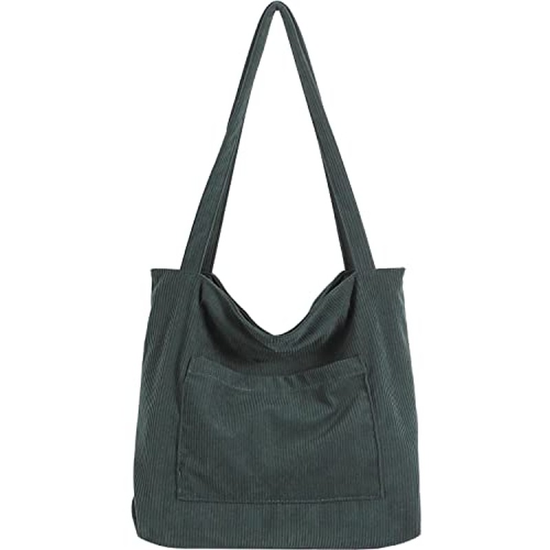 Women Corduroy Tote Bag, Large Shoulder Hobo Bags Casual Handbags