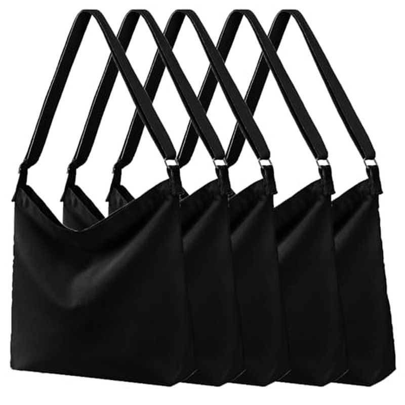 Women's blank large Size Canvas Crossbody Tote Handbags Shoulder Bag Hobo Casual Tote Diy-gifts (1)