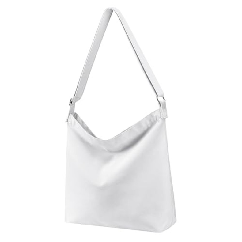 Women's blank large Size Canvas Crossbody Tote Handbags Shoulder Bag Hobo Casual Tote Diy-gifts (1)
